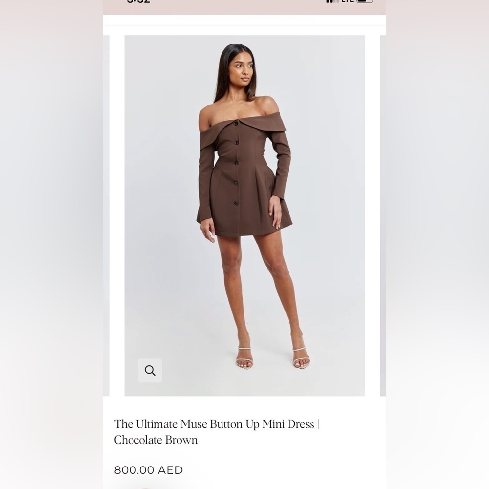 Odd Muse NWT The Ultimate Muse Button Up Mini Jacket Dress Brown Size XXL - Picture 11 of 11